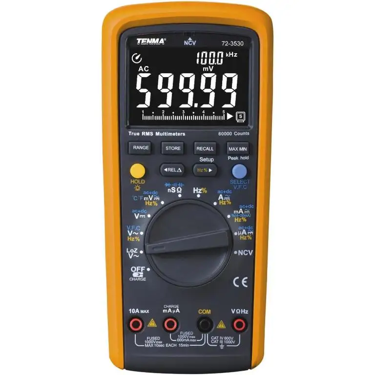 

TENMA 72-3530 Handheld Digital Multimeter, 60000 Count, True RMS, Auto, Manual Range, 4.75 Digit