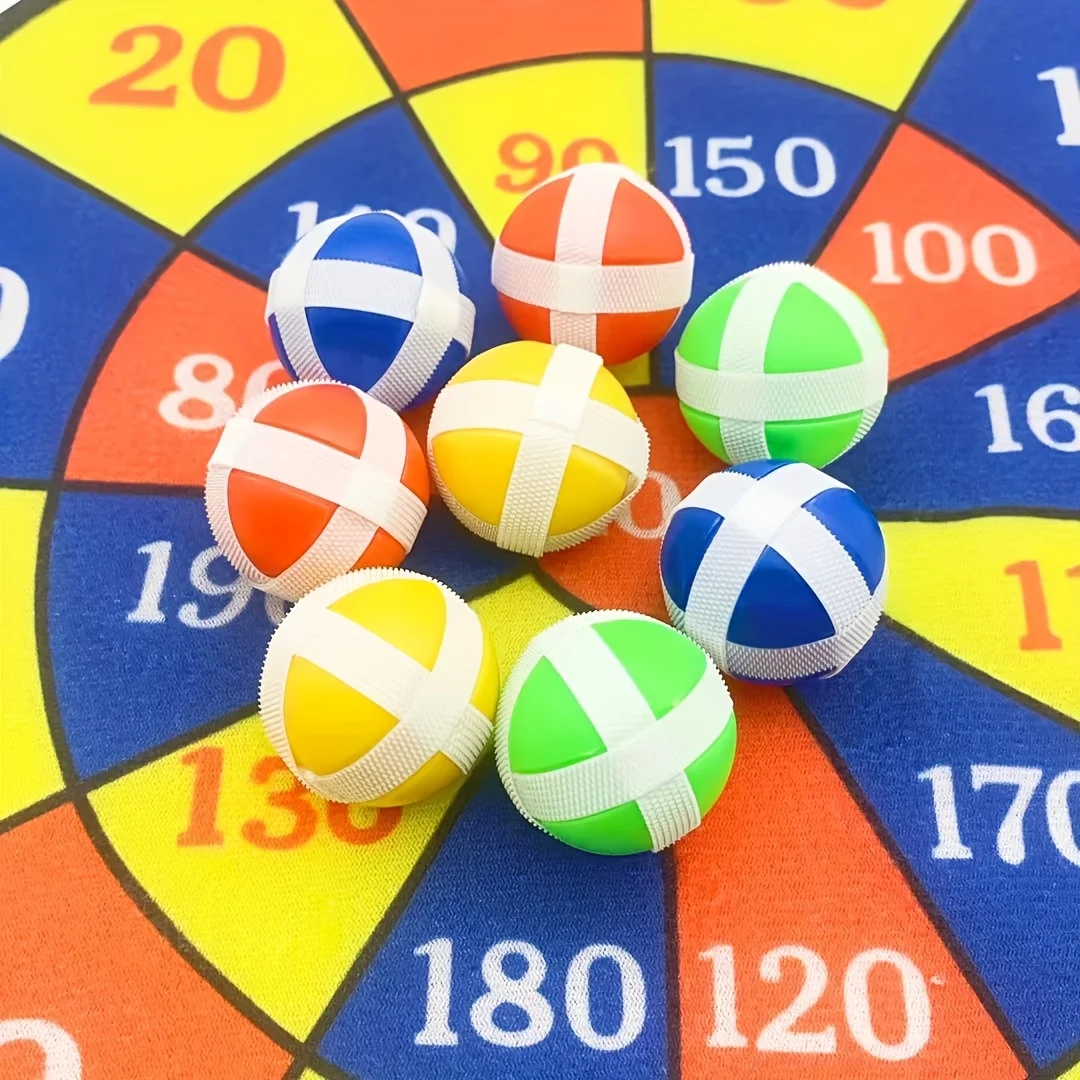 

6 липких целевых мячей, метательные мячи, подходят для тканевых досок для дартса, аксессуаров для игральных в дартс и игр для вечеринок на открытом воздухе.