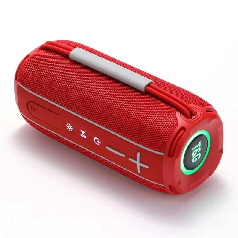 New TG696 Bluetooth Speaker Outdoor Waterproof Portable Colorful LED Light Supports TWS Couplet FM Radio/USB TF Direct Reading