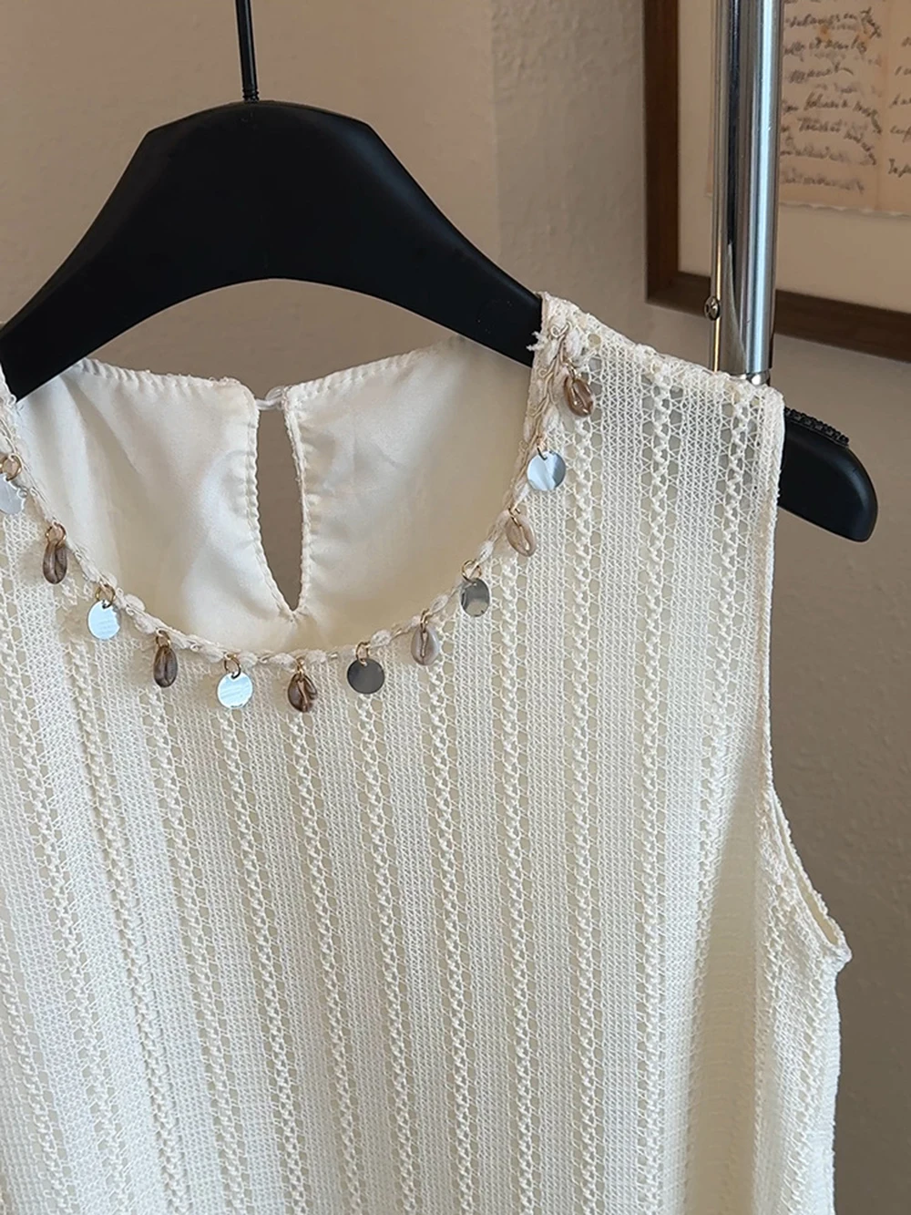 Summer New Sweet Bohemian Long Dress 2025 Summer New Women's Sleeveless Vest Tassel Dress Hollow Out Splice Trendy Maxi Dress