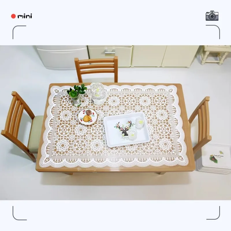 Artículos en miniatura para casa de muñecas, bandeja de joyería de estilo escandinavo, Mini plato de postre, bandeja de tablero de ajedrez, juguetes para muñecas, accesorios para casa de muñecas