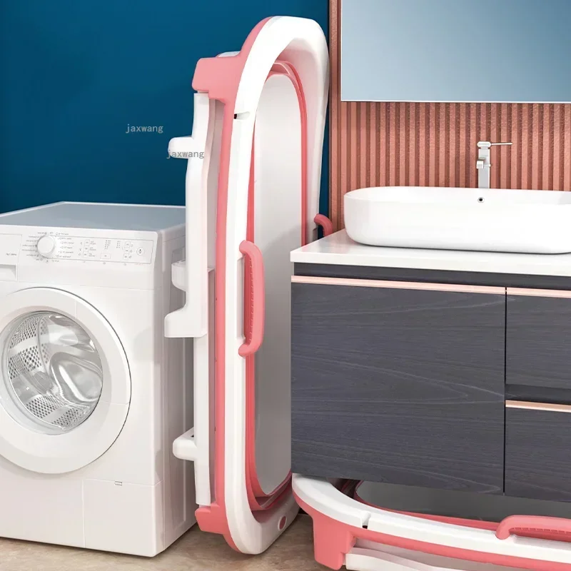 Creative Home Plastic Bathtubs Hotel Sweat Sauna Spa Adult Bath Bucket Dormitory Bath Barrel Foldable Bidet with Armrests