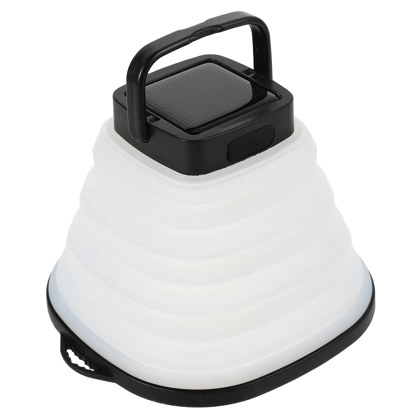 Solar Powered Folding Camping Lantern USB Charging Portable LED Light for Outdoor Tent Hanging Emergency Use Backpacking