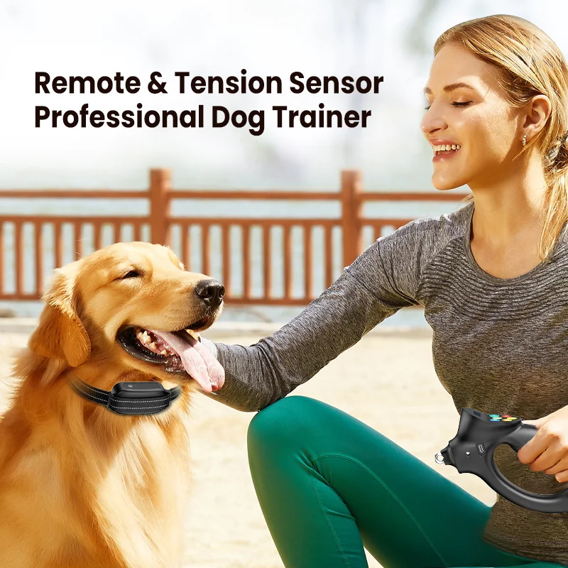 ROJECO Collar de entrenamiento para perros antiladridos, Control remoto recargable, vibrador impermeable, Collar eléctrico para mascotas para perros de muchas razas
