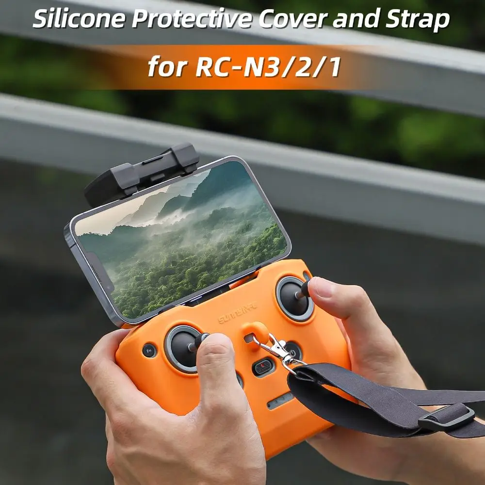 Silicone Remote Control Case Protector with Lanyard Strap Protective Sleeve Dustproof for DJI RC-N3/2/1 for DJI Neo/Mini 4 3 Pro