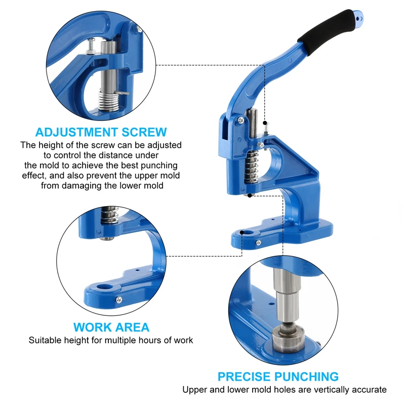 Grommet Eyelet Machine Hand Punch Press Grommet Eyelet Machine DIY Manual Snap Eyelet Press Craft Leathercraft Handmade Supplies