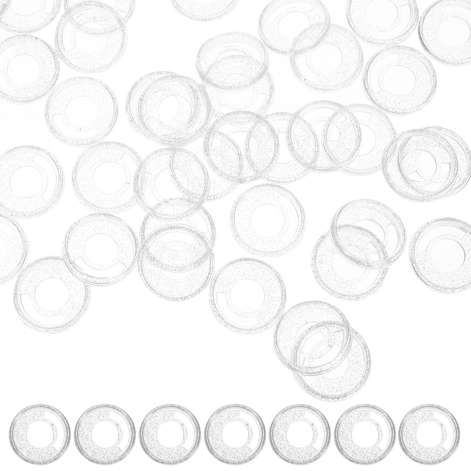 

50 Pcs Leaf Binding Discs 28mm White Shiny Plastic Buckles PenInserted Round Binder Discs Office School Supplies