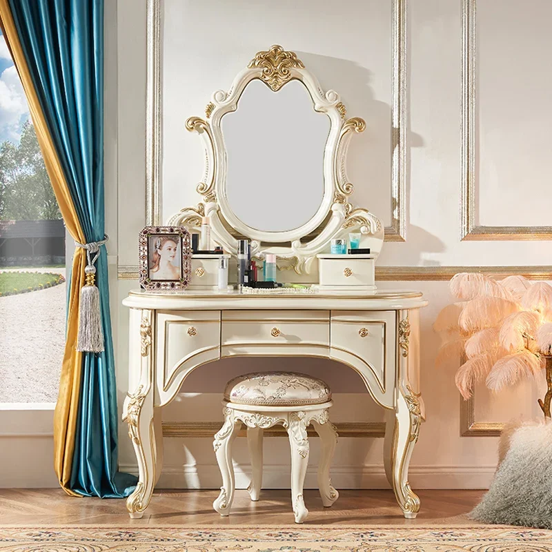 

Design Organizer Bedroom Dressing Table Modern Drawer Nordic Girl Dressing Table Woman Mirrors Bedroom Tocador Furniture Makeup