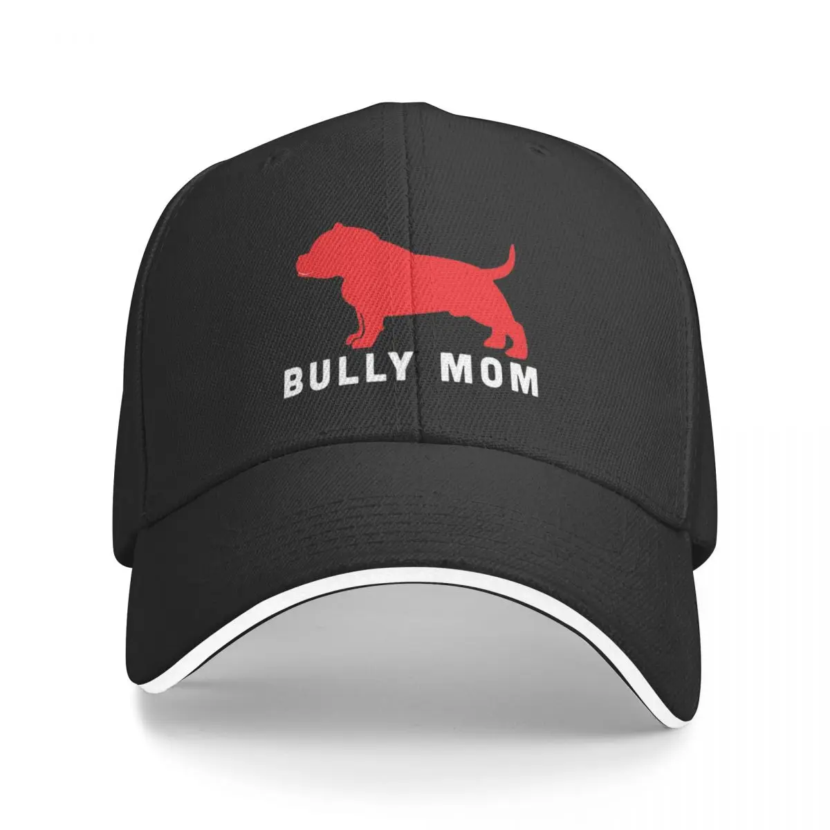 Red Dog Bully Mom Adjustable Baseball Caps For Men Coquette Leisure Male Snapback Cap 2024 New Sunscreen Hat