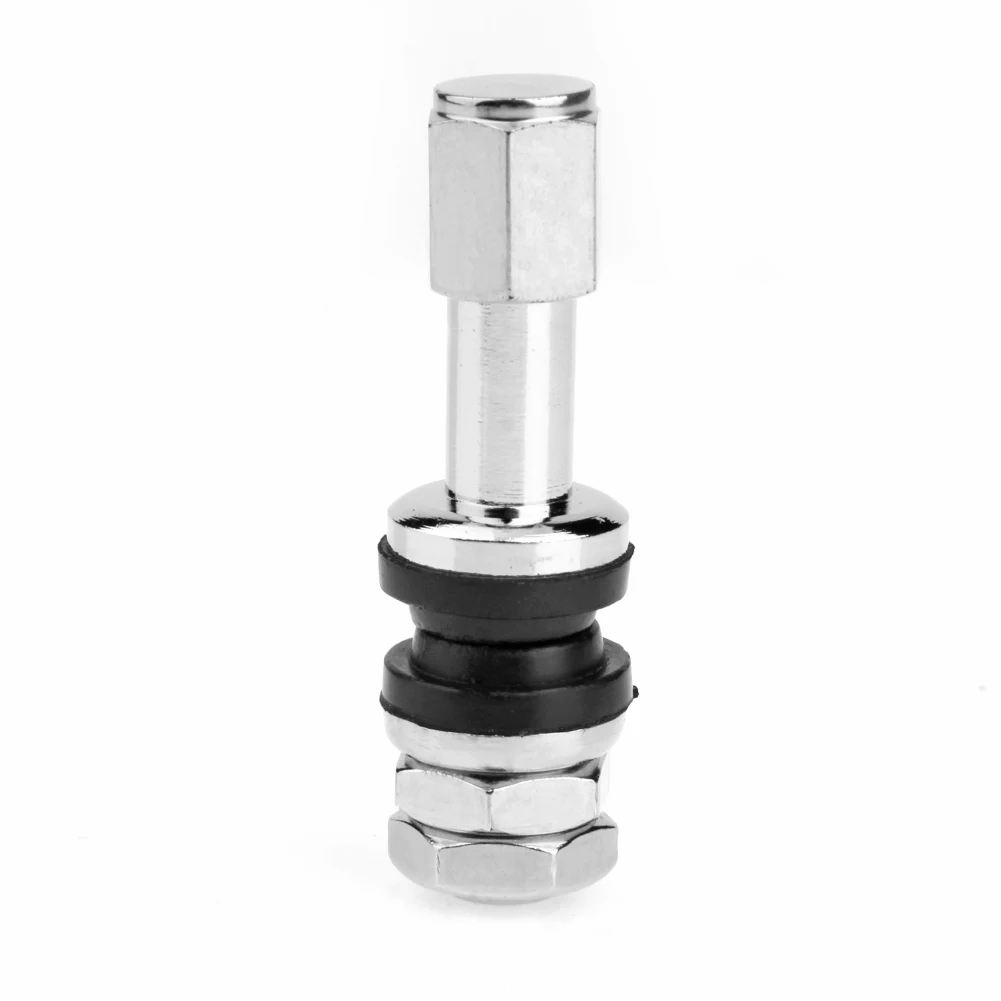 Car Tire Valve 10pcs Bolt-in Car Tubeless Wheel Tire Valve Stem Dust Cap Cover vehicle Stainless Steel Metal Straight Mouth