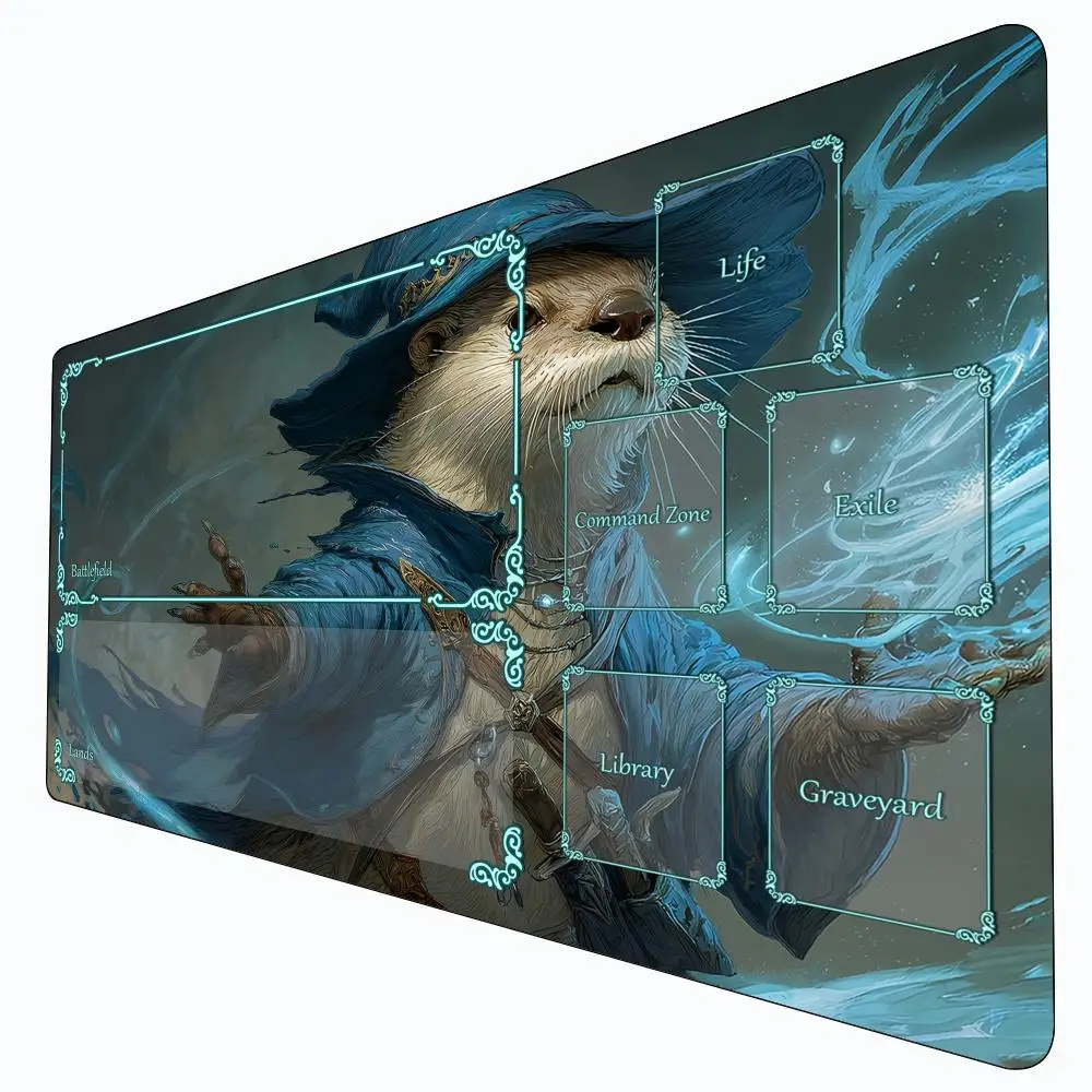 

Fantasy Otter Wizard Magic Playmat Card Battle игровой коврик с зонами mtg игровой коврик 60X35 см настольный коврик подходит для игровых сборов