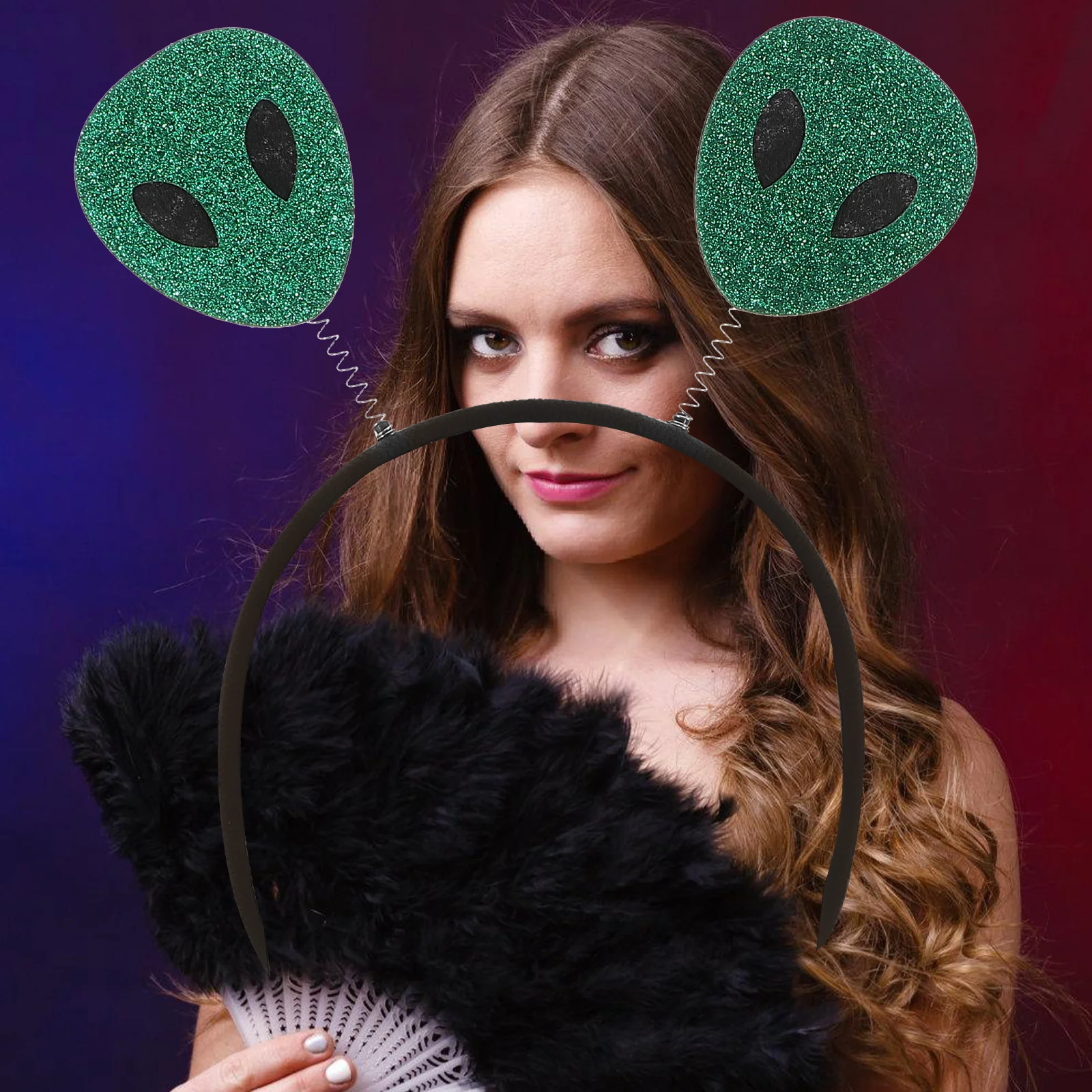 

Glitter Antennas Headband Halloween Space Costume Accessory for Adults Party Supplies Fun Festival Wear