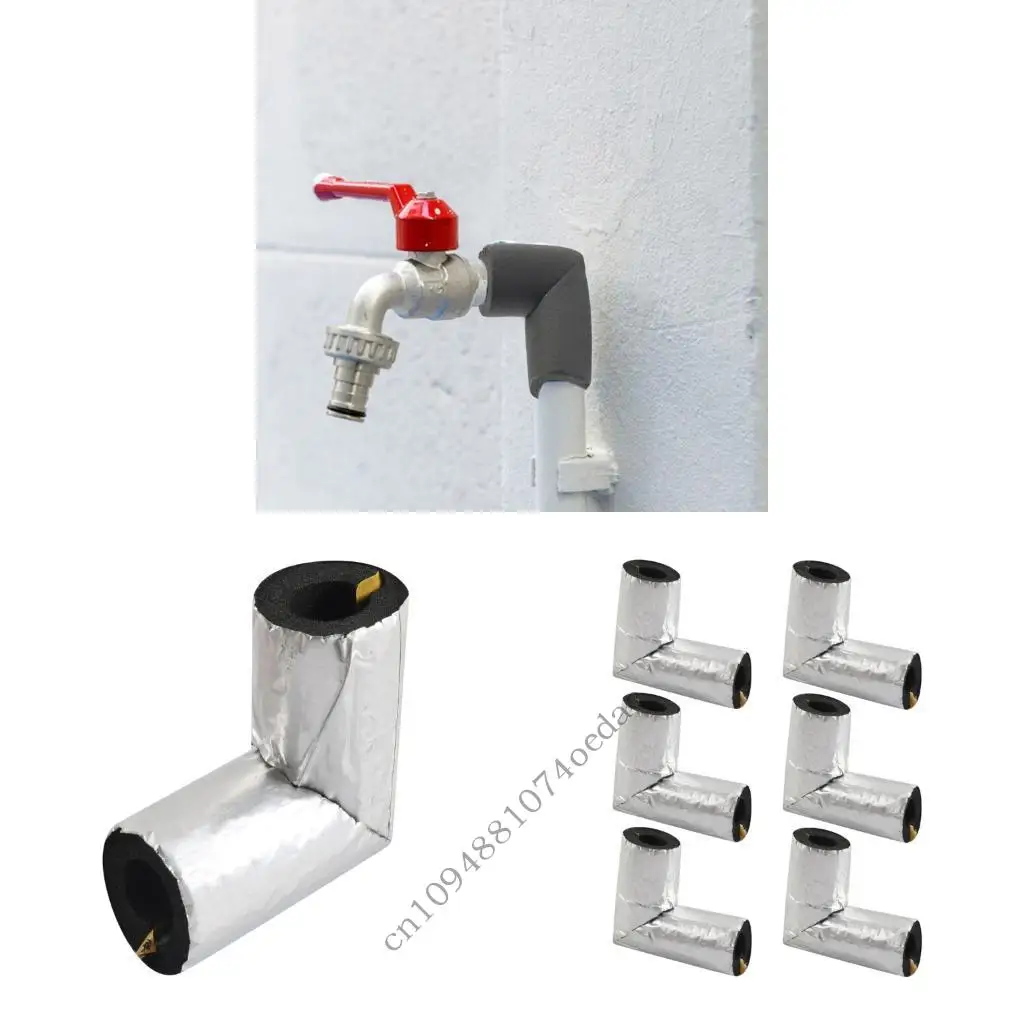 Flexible Thermal Insulation Foam Elbow Covers for 19mm Motorhome Plumbing Flame Retardant Three Dimensional Structure 