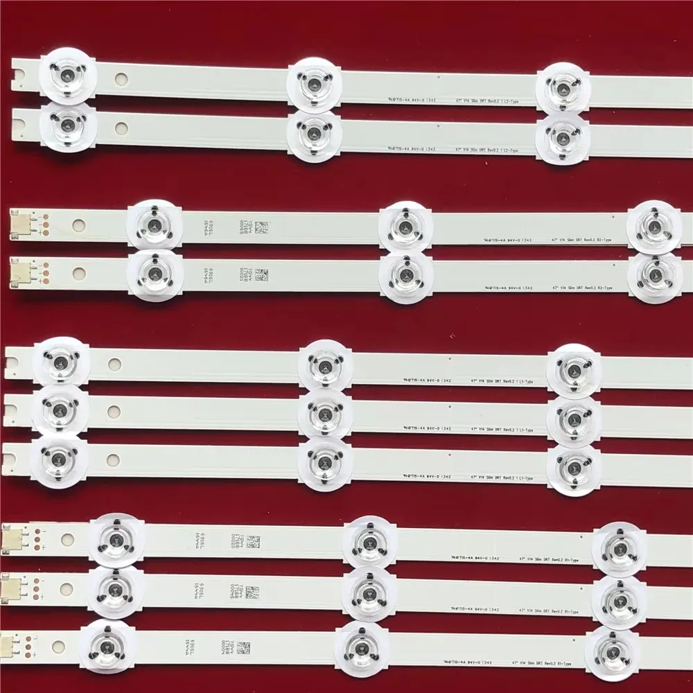 10PCS LED Strip สําหรับ 47 v14 Slim DRT Rev0.2 6916L-1811A 6916L-1812A 6916L-1813A 6916L-1814A TX-47ASR750 TX-47AS650B TX-47AS740B