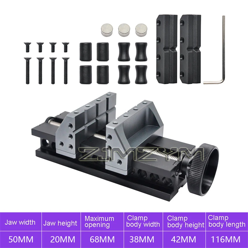 Imagem -02 - Pequeno Mini Alicate de Auto Centralização Desktop Precision Fixture Alicate de Nariz Plano Workbench Portable Vise 68 mm