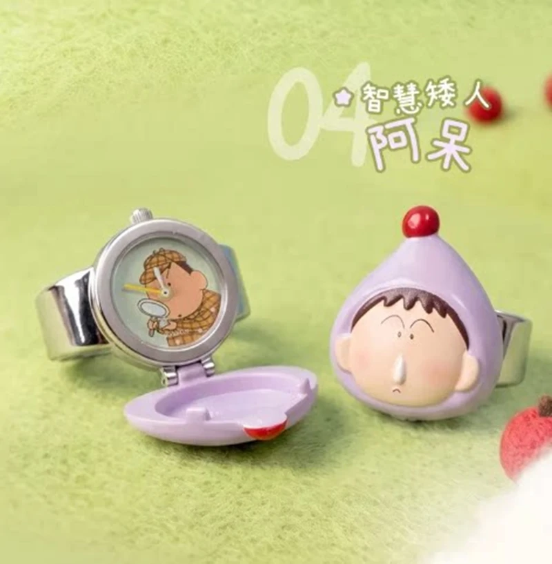 Genuine BOXFUN Crayon Shin‑Chan Dwarf Fairy Tale Series Ring Watch Blind Box Flip‑Open Ring Watch Cute Anime Collectible Decor view 5