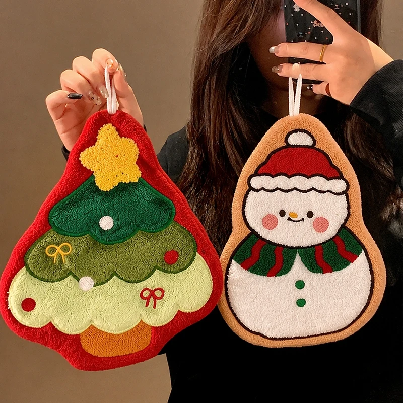 Christmas Santa Claus Hand Towels for Kitchen