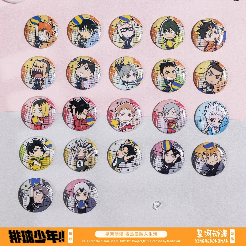 

Haikyuu!! Shoyo Hinata Sakusa Kiyoomi Miya Atsumu Shinsuke Kita Korai HoshiumiChina Official Authorization 50mm Q. Series Badge