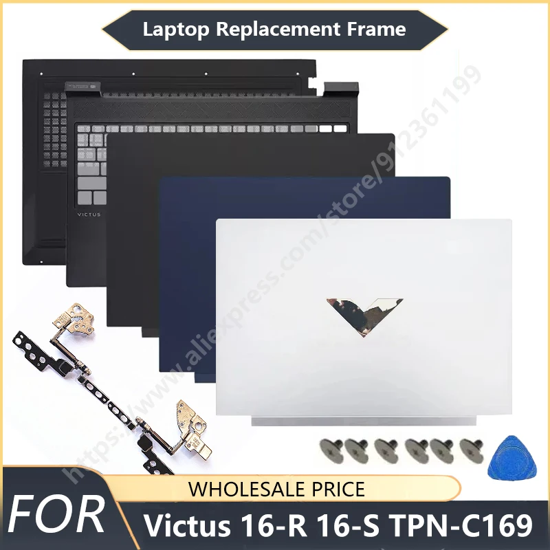 Новинка для ноутбука HP Victus 16,1 дюйма 16-R 16-S TPN-C169, задняя крышка ЖК-дисплея, передняя панель, упор для рук, нижняя часть корпуса, сменная петля для клавиатуры