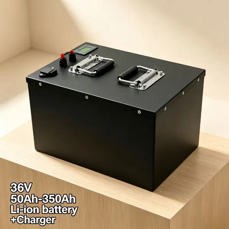 36V 50Ah‑350Ah Lithium Ion Battery Pack Built‑in BMS Rechargeable Storage Battery With Charger For Off‑Grid Solar RV Golf Cart