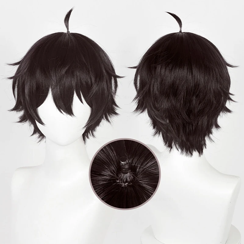 

Dan Heng Cosplay Wig Honkai Star Rail Cosplay High Quality Short Black Heat Resistant Synthetic Hair Game Anime Wigs + WigCap