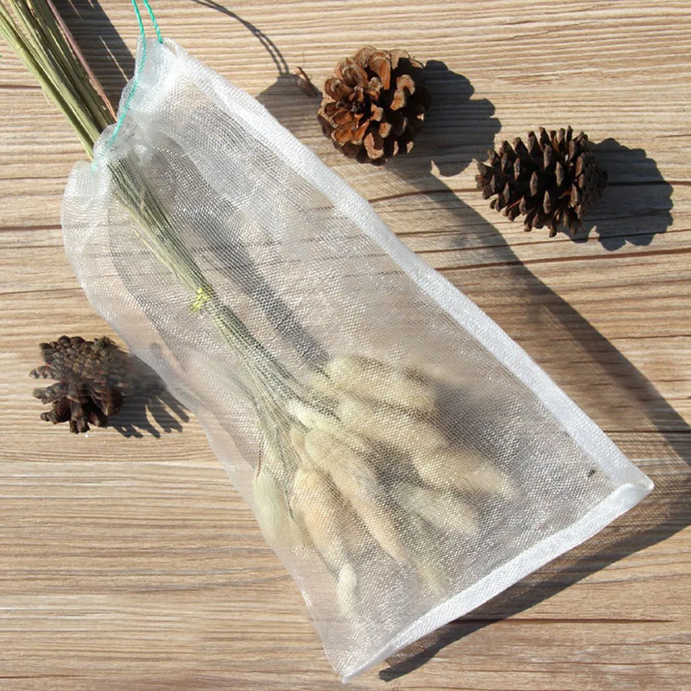 

10pcs Bag Mesh Nylon Drawstring for Aquarium Pond Filter Media Bag Garden Bio Balls Carbon Ceramic Remover Reusable
