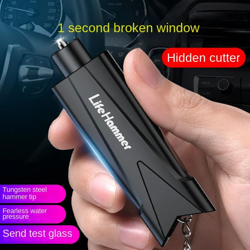 

3-in-1 Multifunctional Car Safety Hammer – Glass Breaker & Seat Belt Cutter | Emergency Escape Tool for Auto