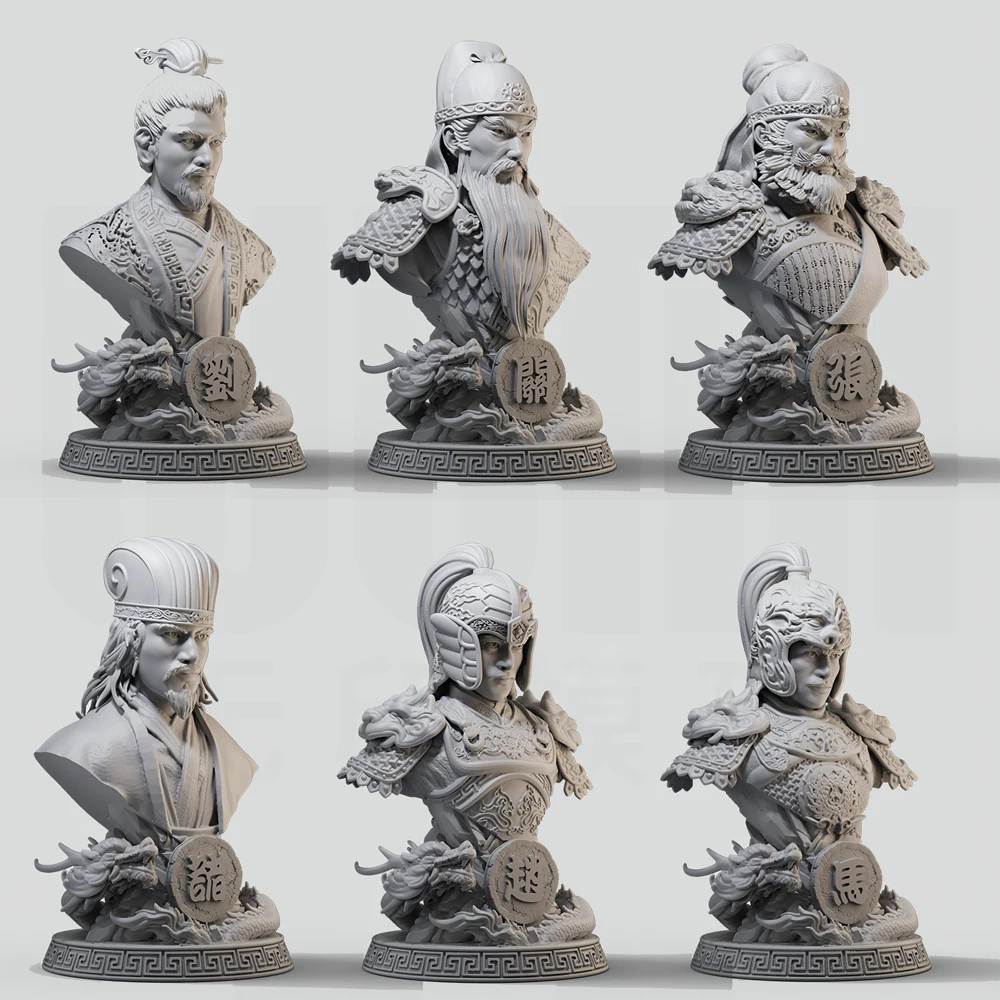 60mm Resin Model Figure Kits GK , Soldiers of The Three Kingdoms(Seven people),Historical themes，Unassembled And Unpainted,324L