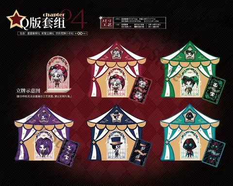 Anime ‌The Freak Circus Pierrot Harlequin Jester Doctor Bilheteiro Cosplay Badge Postcard Acrylic Standing Sign Coloured Paper