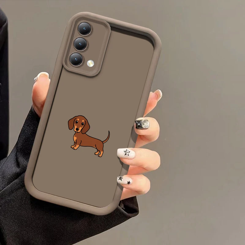 Dachshund Silhouette Dog Phone Case For OPPO Realme C100i C85 Pro C75 C73 C71 C65 C67 C65 C63 Silicon Soft Shockproof Cases Capa