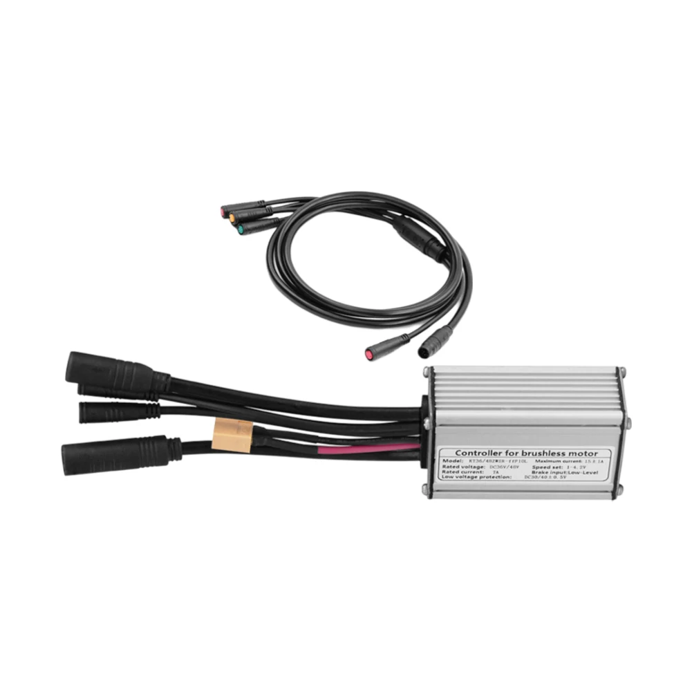 Ebike Components Robust Brushed Motor Control Unit Rated at Dual Voltage of (36 48 V) Including Essential Wiring