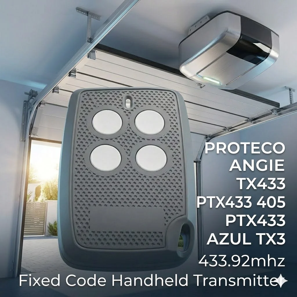 PROTECO ANGIE Garage Remote Control Automatic Door TX433 PTX433 405 PTX433 AZUL TX3 433.92mhz Fixed Code Handheld Transmitter