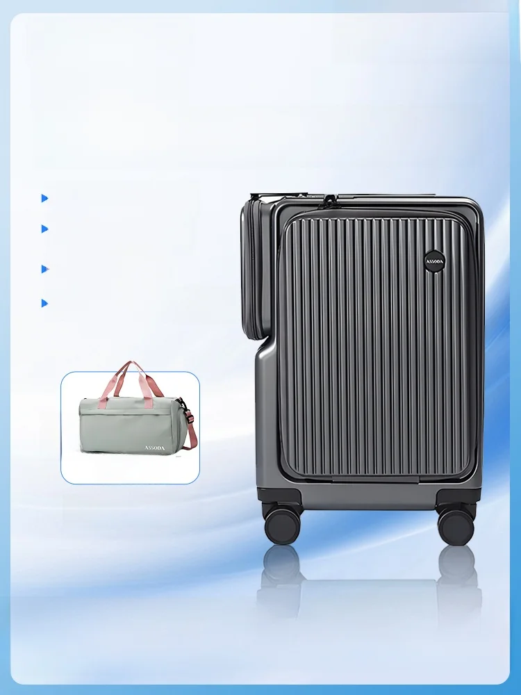 

Assoda Large Capaci 20-Inch Multi-Functional Travel Suitcase Che-In Bag with Handle Busin Sle for Men And Women