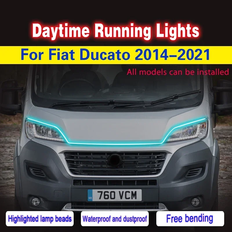 Accessoires pour Fiat Ducato 2014-2021, 1 pièce, feux de jour à LED, étanches, flexibles, lampes d'ambiance décoratives pour voiture