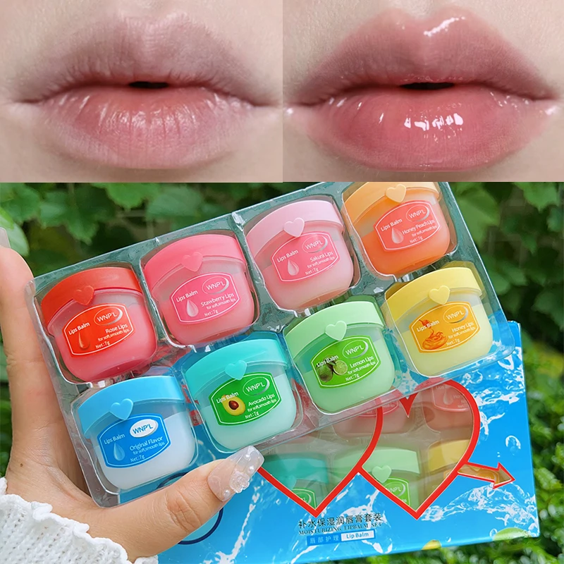 4/6/8 Moisturizing Lip Balm ชุดลิปสติกใหม่โปร่งใสธรรมชาติฐานพืช Moisturizer Lip Balm Anti-cracking ริมฝีปากผิว Carees