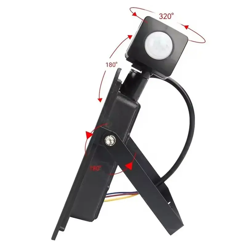 N04R 2X LED Floodlight 50W Outdoor Spotlight With Motion Sensor Detector Lamp External Headlamp Focus Lighting US Plug