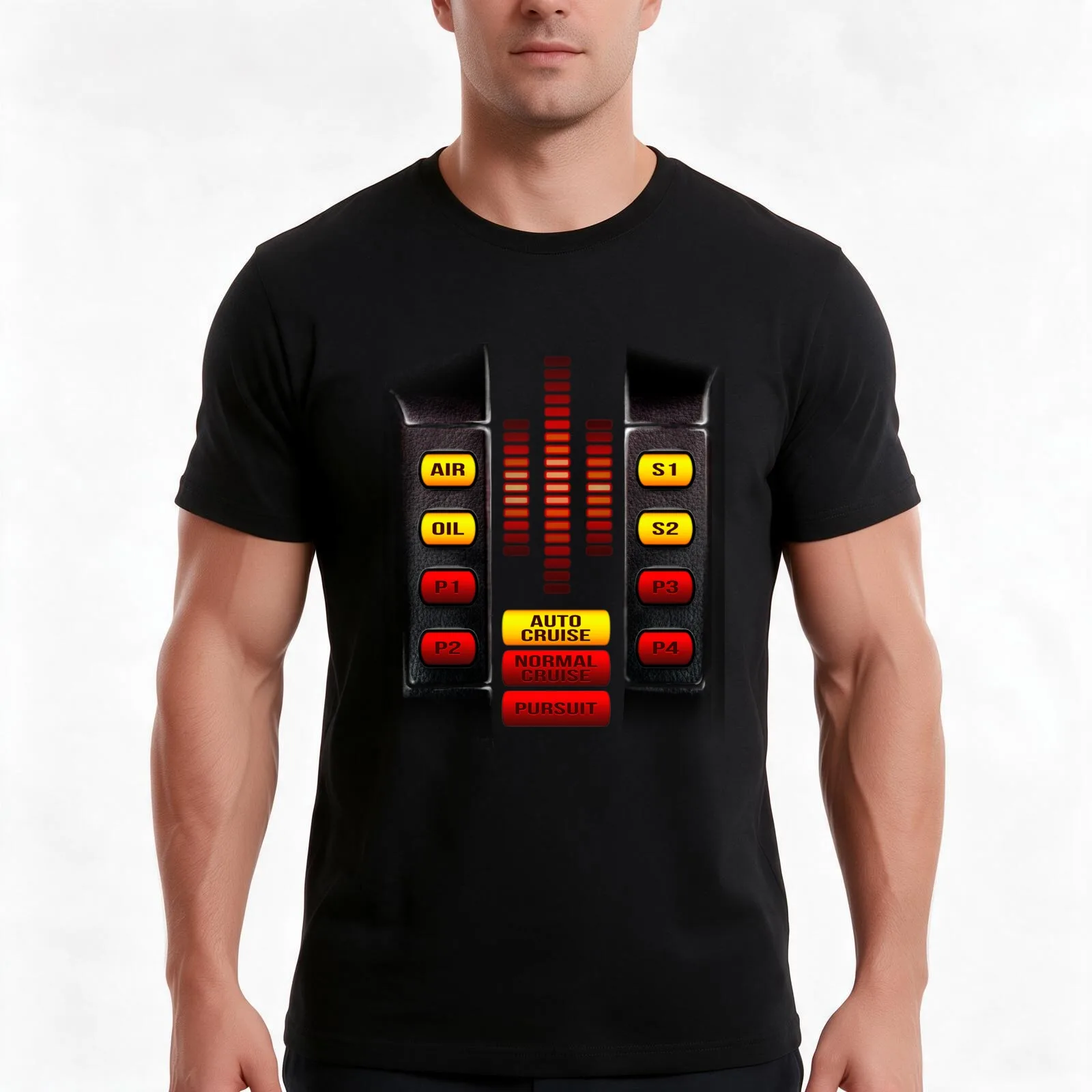 KITT T-Shirt, Funny Graphic Print Tee, Unisex Cotton Casual Short Sleeve Top