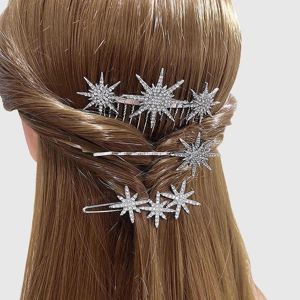

2Pcs Rhinestone Hair Comb LightWeight Metal SideCombs for WeddingProm EveningBridal Accessories WomenHairPiece FrenchPinsVintage