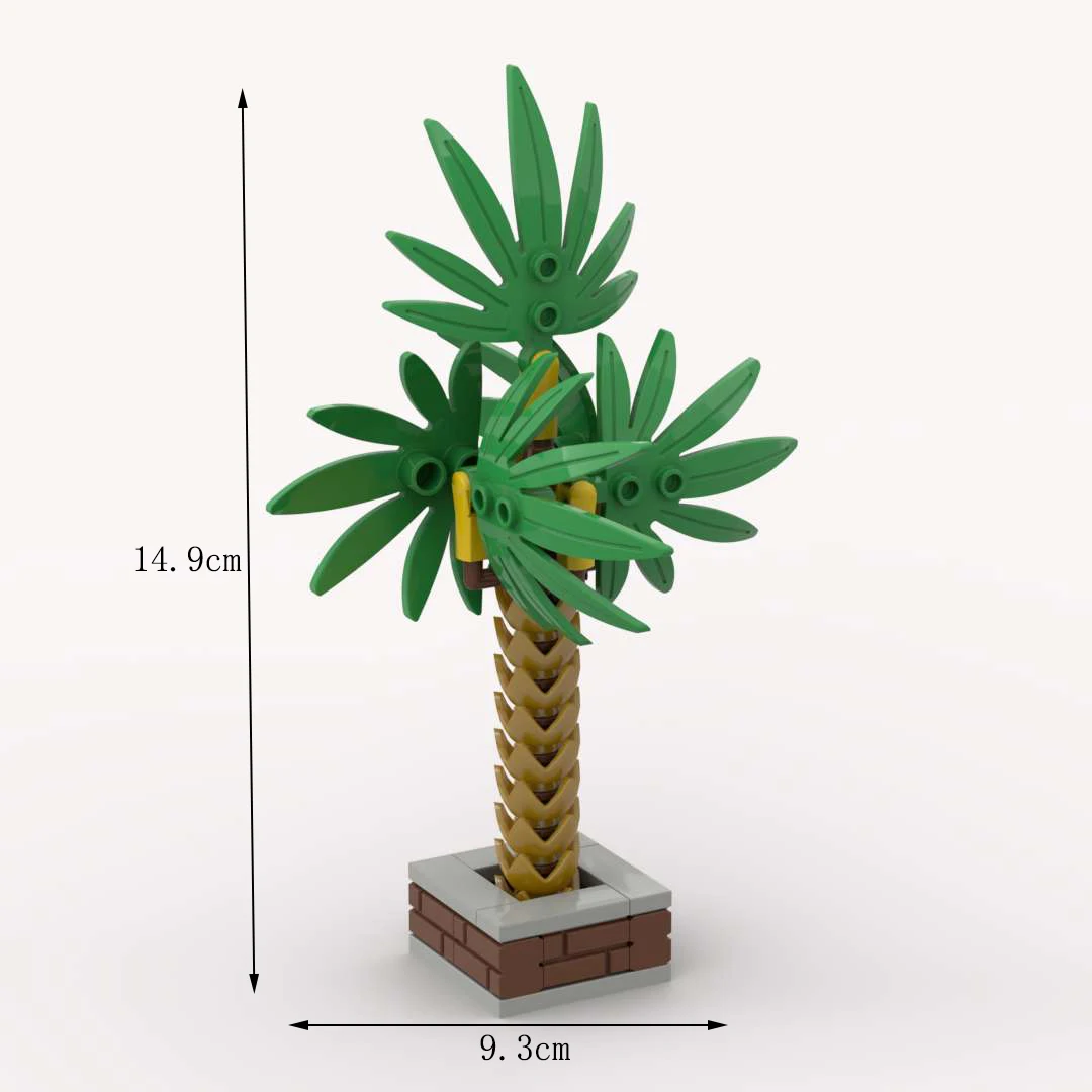 MOC Bausteinmodelle Städtische Grünflächen Kreativer Großer Baum DIY Straßendekorationen Kleine Bäume an Straßen Geschenk für Baumeister – Detail 13
