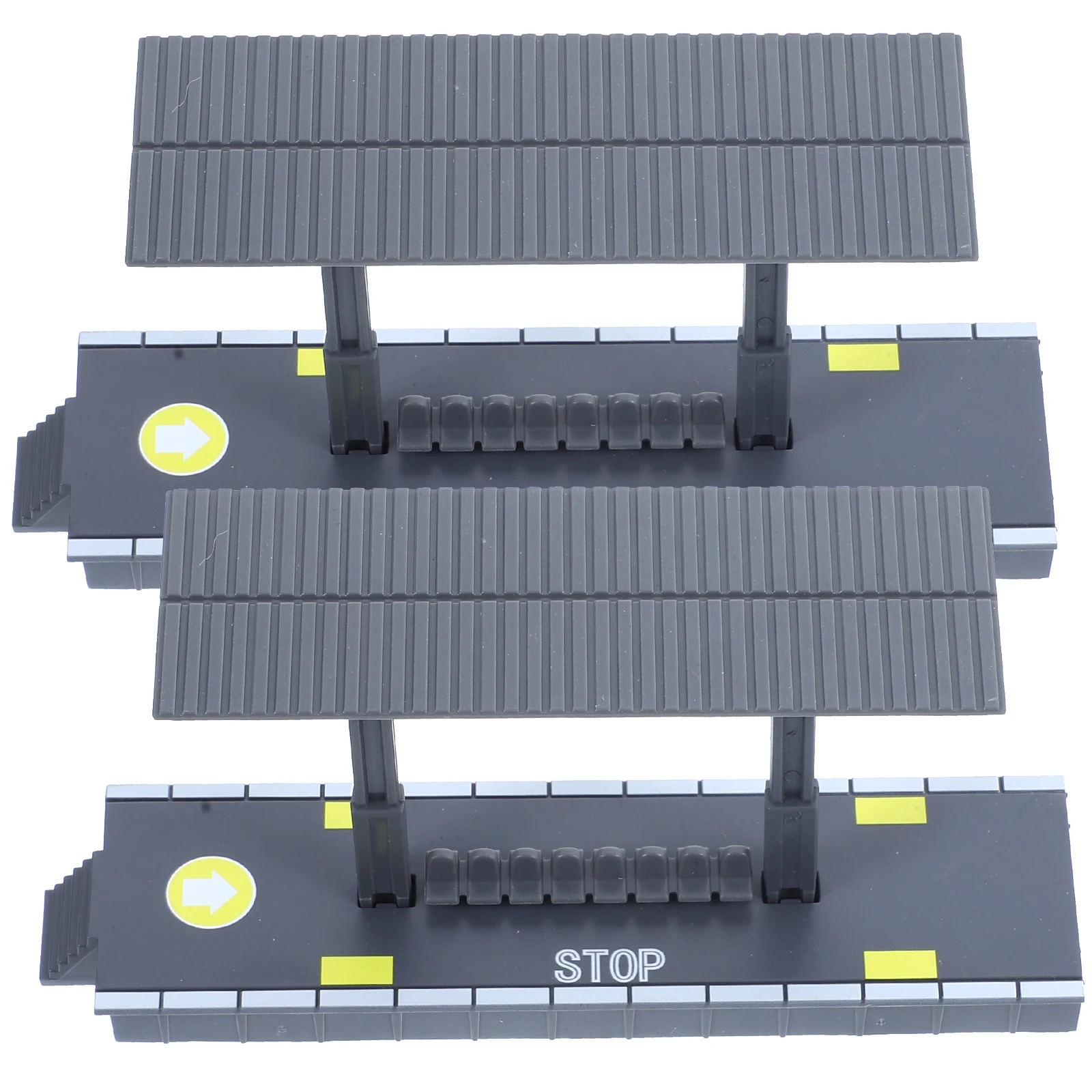 

2Pcs Station Plastic DIY Craft Kids Platform Model For Kids Children Platform Model Train Scenery Game Accessories