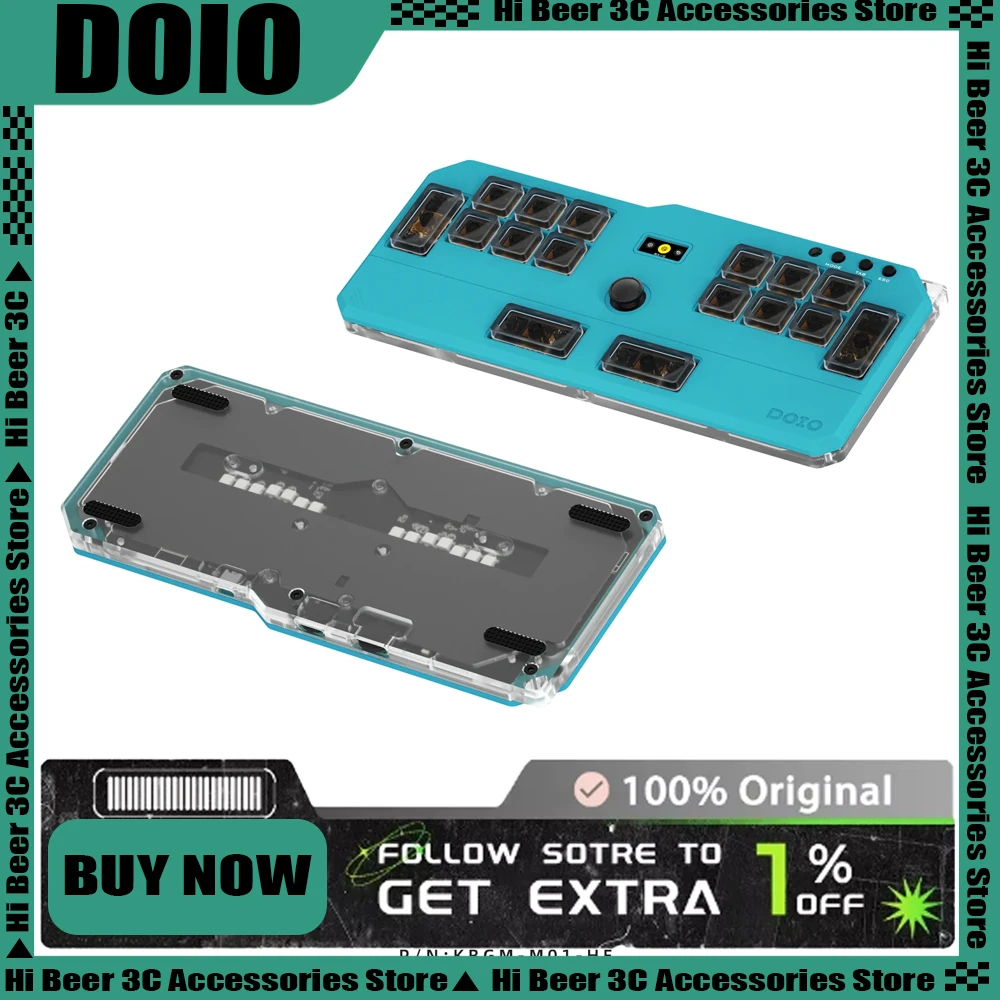 

DOIO HITBOX KBGM M01 HE Aluminum Alloy Acrylic Low Magnetic Switch Gamer Keypad Keyboard OSU/DJMAX/Muse Dash/EZ2ON Gifts