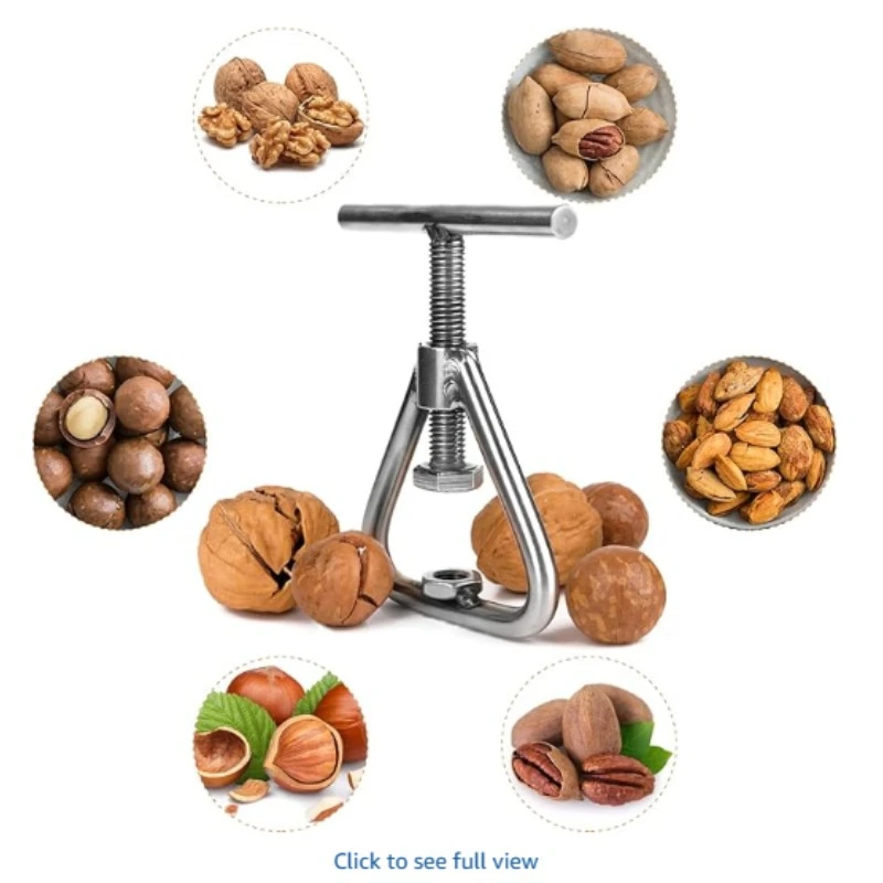 1PC Stainless Steel Manual Nut Opener Cracker Machine Walnut Kitchen Tool Steel Sheller Nut Macadamia Accessories
