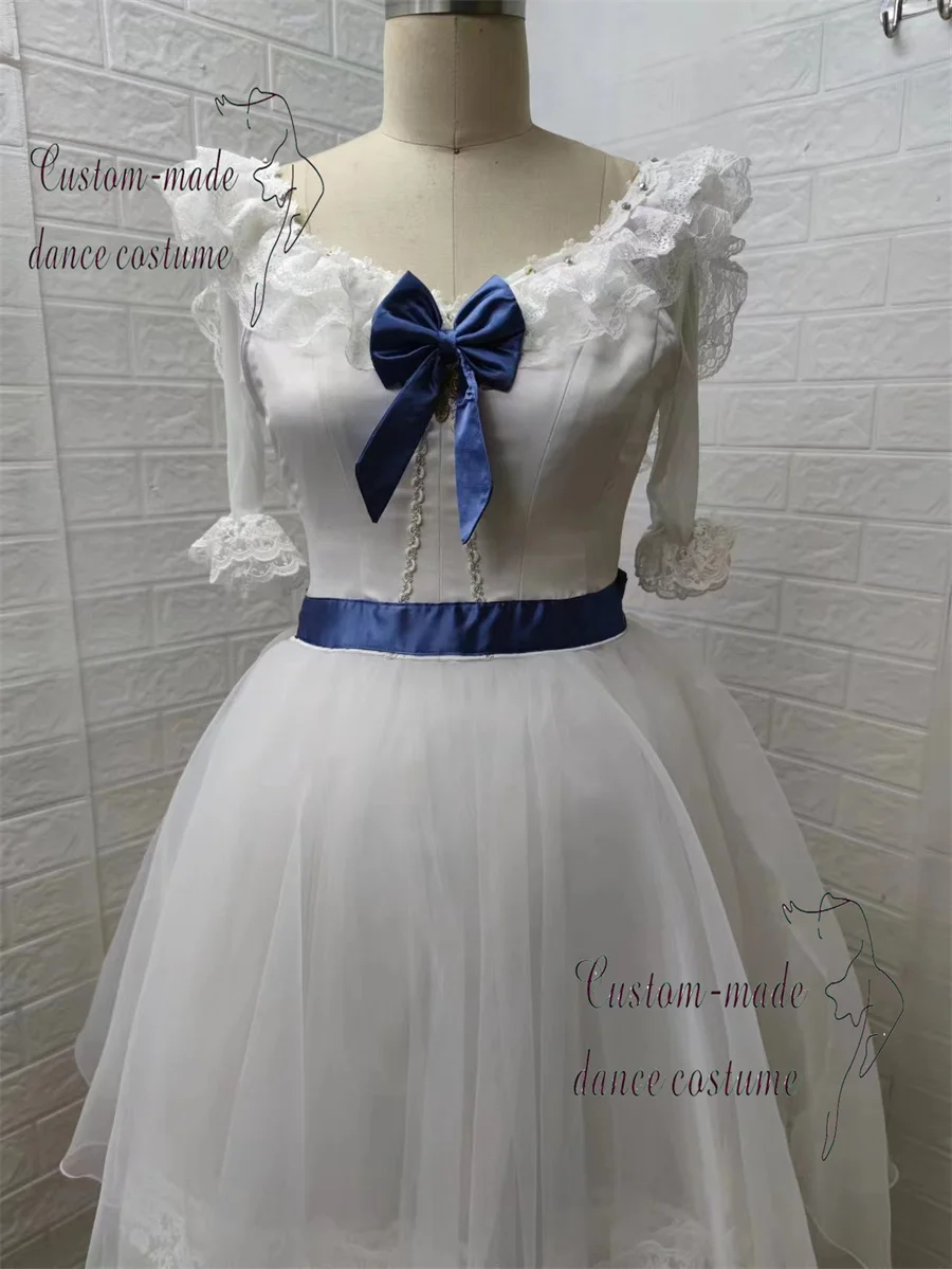 2024New White girl graduation ball Clara ballet dress private custom GDC competition dress gauze dress