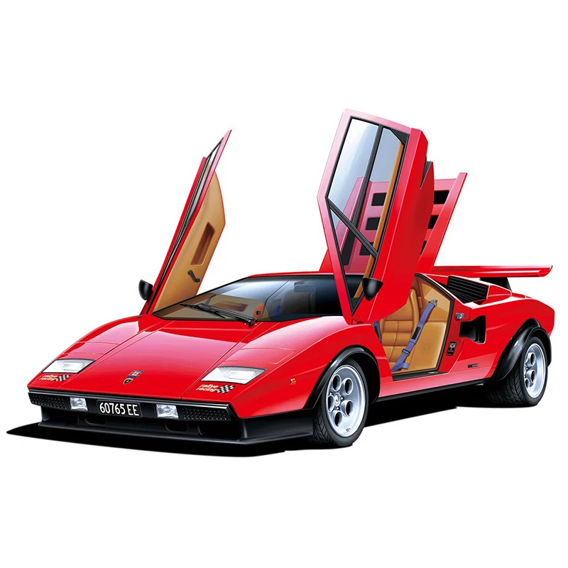 Static Assembled Car Model Aoshima-06336 1/24 Scale For Lamborghini Wolf Countach Sports Car Model Kit