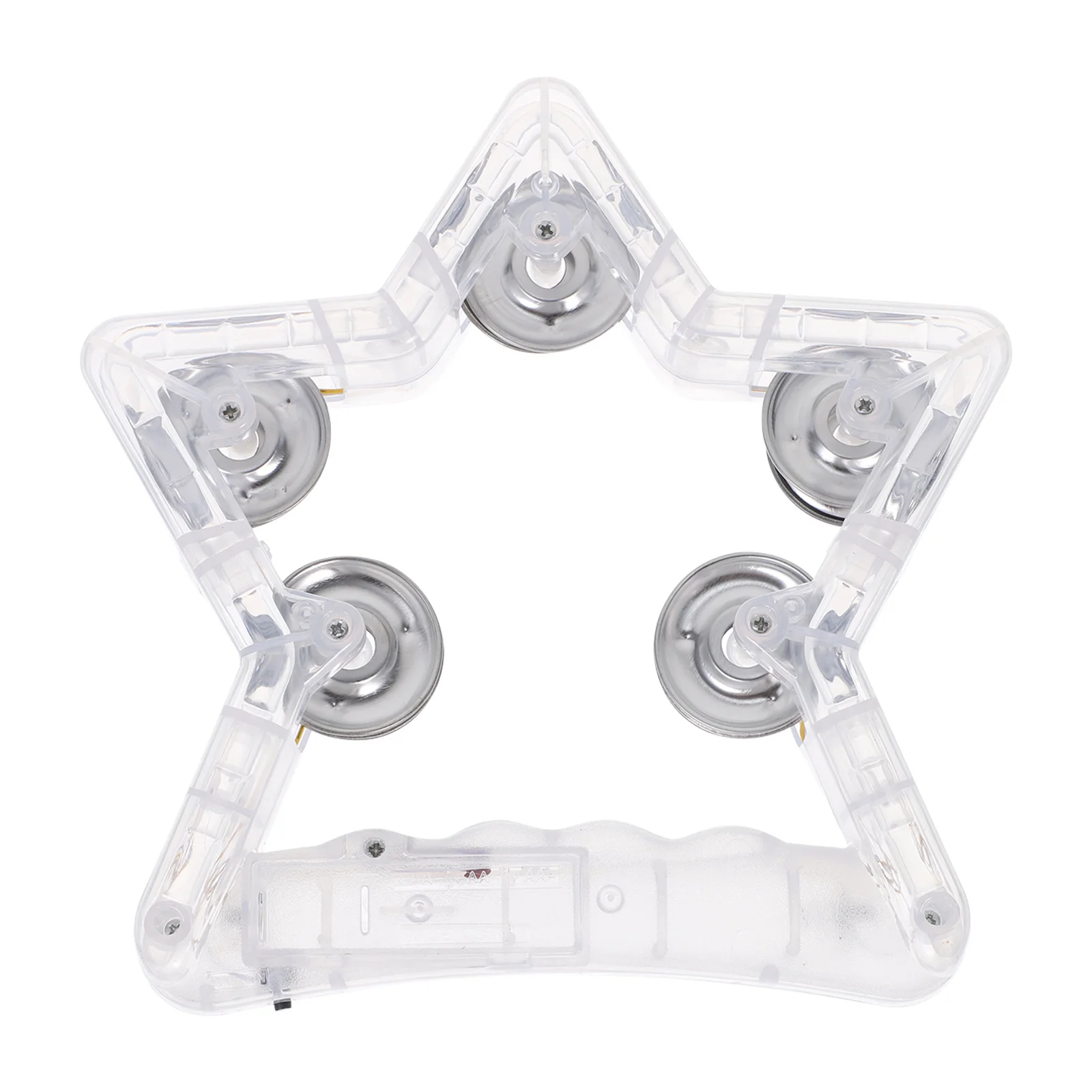 Pandereta intermitente con forma de estrella de cinco puntas, instrumento de percusión portátil Led para fiestas, festivales, eventos deportivos, Carnaval