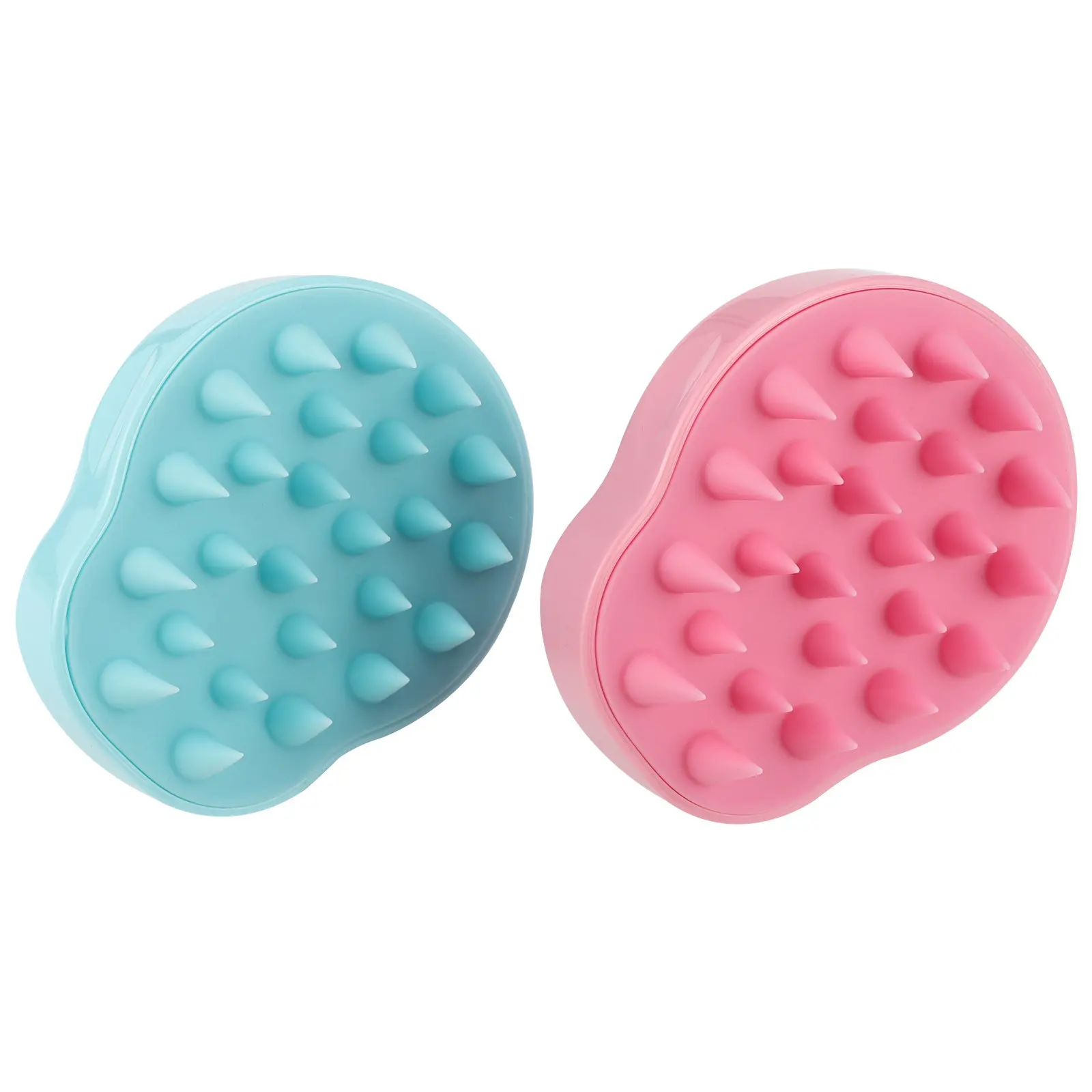 

2Pcs Shampoo Brush Hair Scalp Massage Brush Silicone Hair Washing Comb Deep Clean Head Scalp Stimulator Head Cleaning Massage