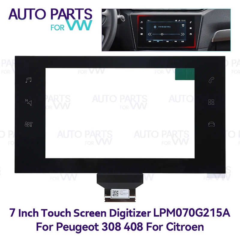 

Brand New 7 Inch LPM070G215A Touch Panel Digitizer 61pin Car Navigation Radio LCD Display Parts For Peugeot 308 408 Citroen