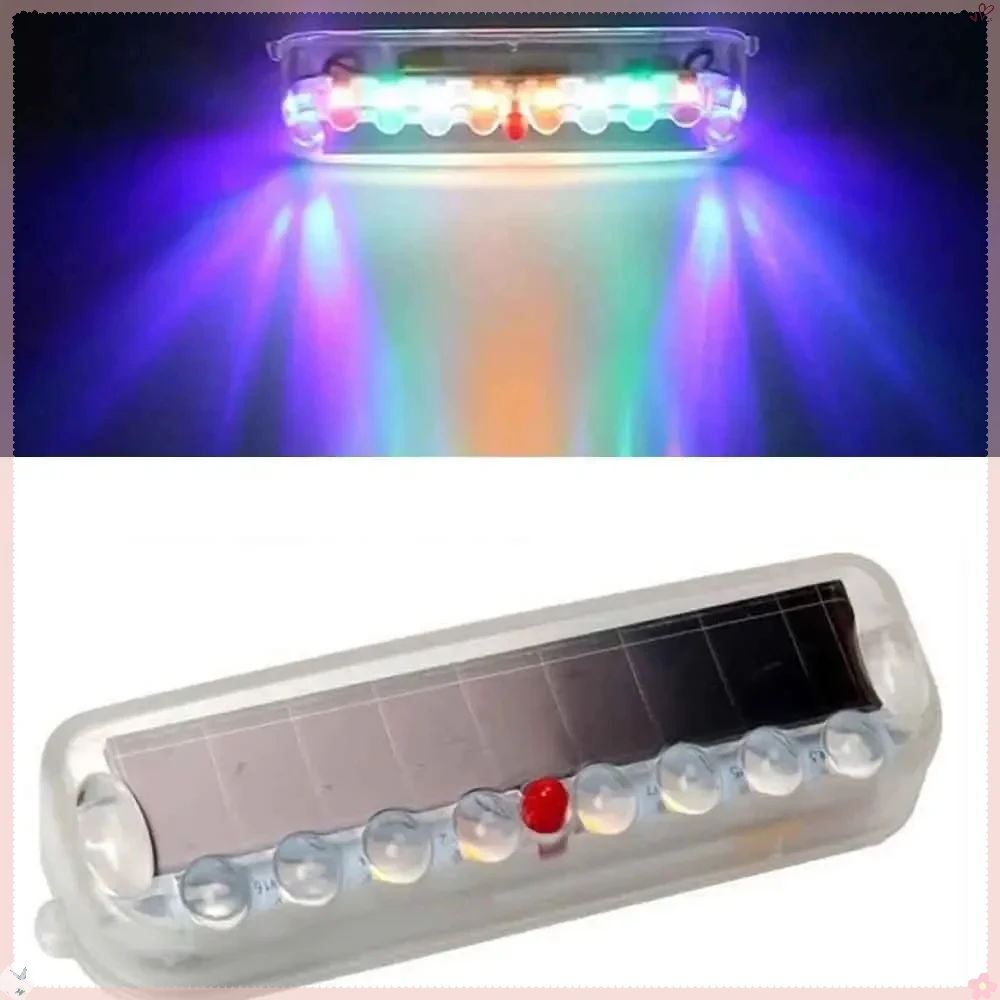 

Waterproof Solar LED Motorcycle Tail Light Wireless Anti-Collision 7-Color Flashing Warning Signal Lamp