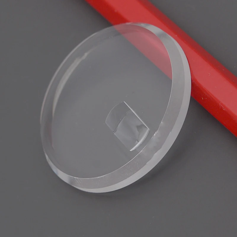 31.5mm Flat Sapphire Watch Crystal 4mm Thickness With Single Day Cyclops Magnifier Replacement Glass For SKX007 Watch Mod Parts