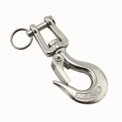 Silver 304 Stainless Steel American Type Trigger Clevis Swivel-Eye Lifting Snap Tone Hook with 150/ 350/650KG Loading Capacity